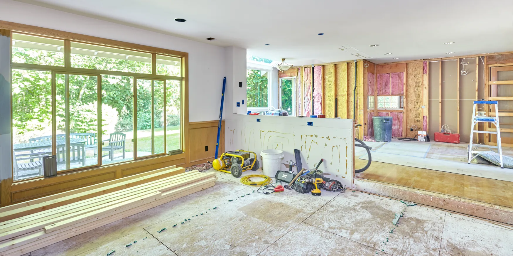 Home remodeling in Los Angeles showing interior renovation, demolition, and structural upgrades